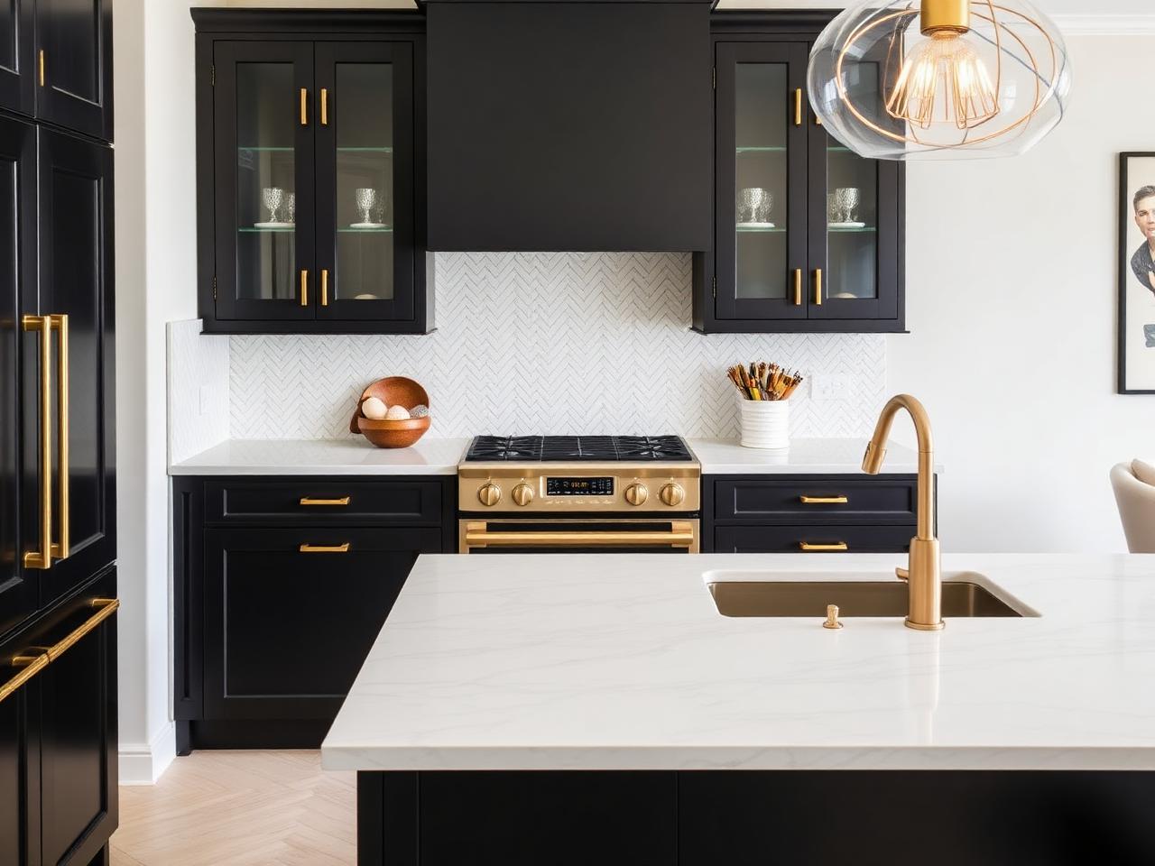 Kendall Black & Gold Luxury Kitchen